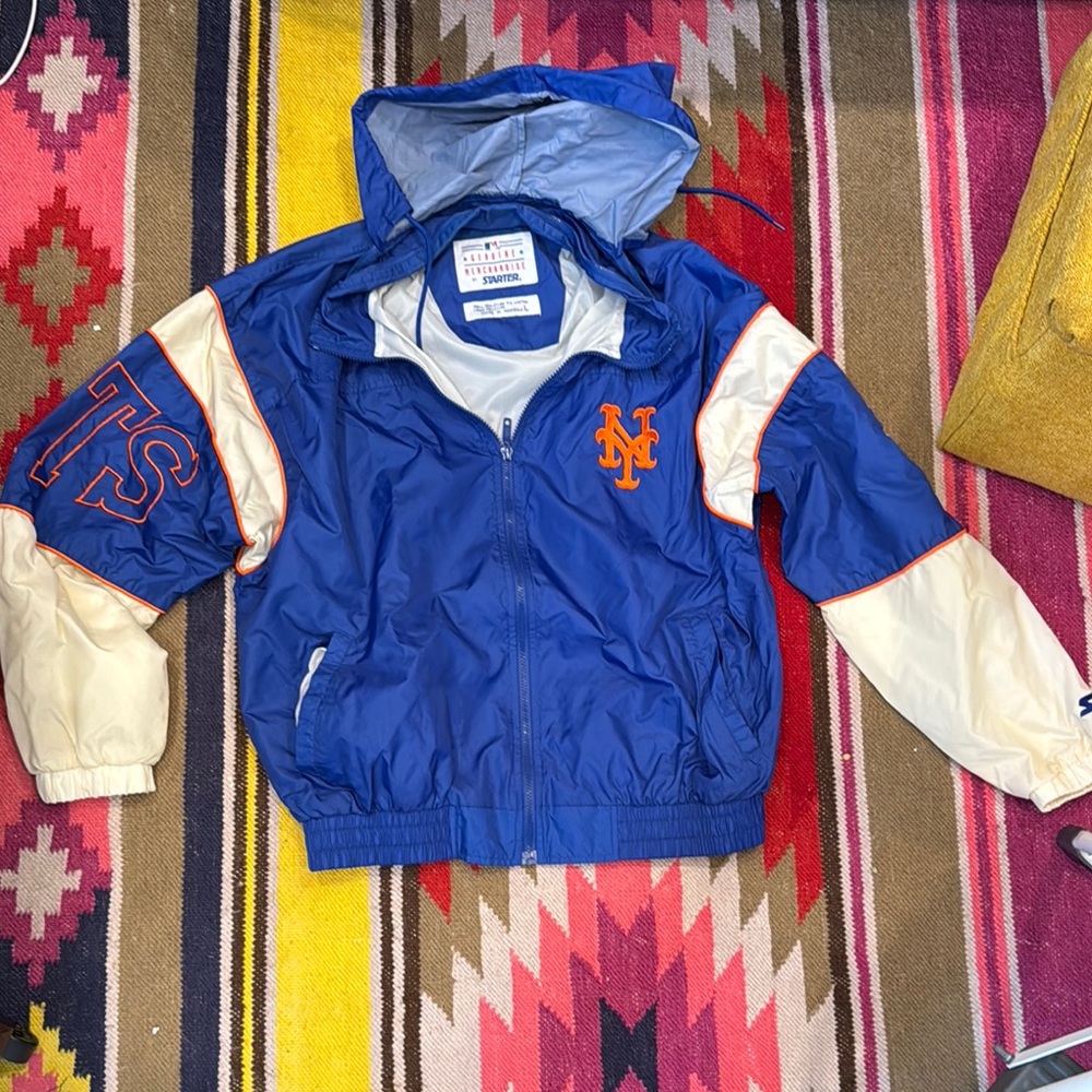 STARTER 90s Mets windbreaker jacket EUC large